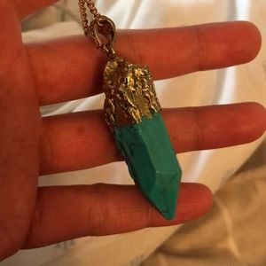 Long turquoise Aldo necklace